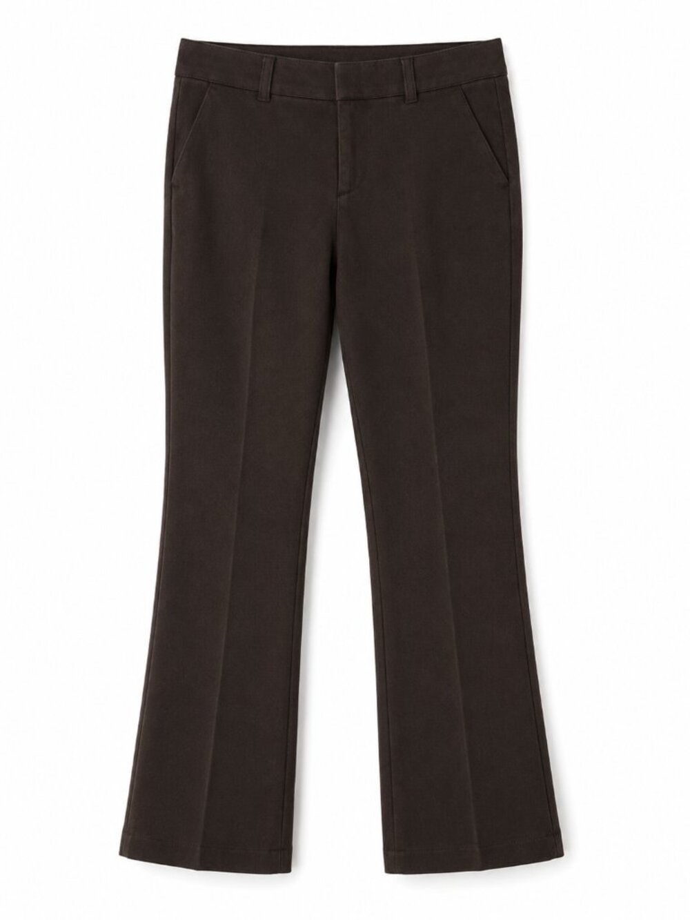 Size 8 brown pants zipper, hook closure, pockets. Tall women. Long pants Casual